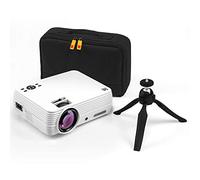 KODAK FLIK X7,Proiettore domestico (Max 1080p HD) con treppiede, custodia inclusa, compatto, progetti fino a 150 pollici, risoluzione nativa 720p e 30.000 ore, lampada LED lumen, VGA, HDMI e USB