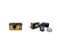 KODAK i60 DA00258 - Appareil Photo réutilisable 35 mm - Stile Retrò, Senza Messa a Fuoco, Flash intégré, Appuyez et Flash Pop-up - Giallo + GT PHOTO Pellicola Colore Retrò 35mm - 24 Foto