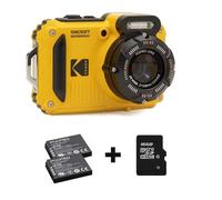 Kodak Impermeabile WPZ-2 giallo zoom 4x, WiFi + batteria extra + scheda di memoria da 16 GB