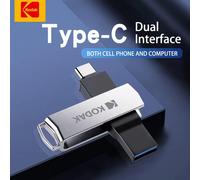 KODAK K273 Pen Drive USB-C OTG da 128 GB 64 GB - Veloce, Impermeabile e Soluzione di Memoria Versatile per Tablet, Telefoni e MacBook 64G,128GLega di zinco
