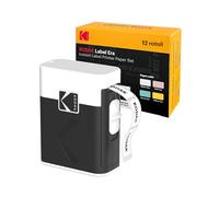 KODAK Label Era M50 Label Maker Machine Bundle, bianco (stampante con 1 rotolo adesivo Label + 12 rotoli, bianco 9 rotoli, rosa/verde/giallo 1 rotolo ciascuno)