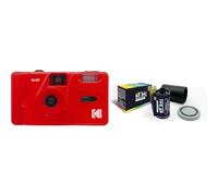 KODAK M35 DA00239 - Fotocamera Ricaricabile 35mm, Obiettivo Grandangolare Fisso, Mirino Ottico, Flash Integrato, Batteria AAA - Rosso + GT PHOTO Pellicola Colore Retrò 35mm - 24 Foto