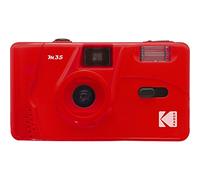 Kodak M35 DA00239, Macchina fotografica da 35 mm ricaricabile, con obiettivo grandangolare fisso, mirino ottico, flash integrato, batteria AAA, rosso
