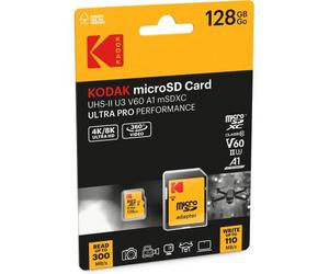 KODAK MICRO SD 128GB UHS-II U3 V60 MEMORY CARD ULTRA PRO PERFORMANCE