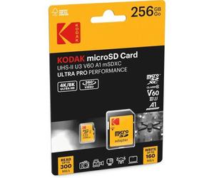 KODAK MICRO SD 256GB UHS-II U3 V60 MEMORY CARD ULTRA PRO PERFORMANCE