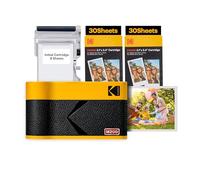 KODAK Mini 2 Era Regalo di Natale 4PASS Stampante Fotografica Portatile (5.3x8.6cm) (Stampante Fotografica Portatile + 8 Fogli inclusi + Pacchetto accessori e 60 Fogli, Giallo)