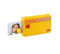 KODAK Mini 2 Retro 4PASS Stampante Fotografica Portatile (5,3x8,6cm) + 8 Fogli, Giallo