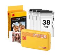 KODAK Mini 2 Retro Stampante Foto 5x7,6cm, 4PASS, 38 Fogli, Giallo | Bluetooth, compatibile con iPhone e Android, resistente alle impronte, all’acqua e allo scolorimento