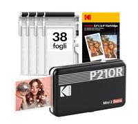 KODAK Mini 2 Retro Stampante Foto 5x7,6cm, 4PASS, 38 Fogli, Nero