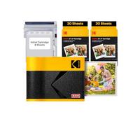 KODAK Mini 3 Era Regalo di Natale 4PASS Stampante Fotografica Portatile (7.6x7.6cm) (Fotografica Portatile + Pacchetto con 60 Fogli, Giallo)