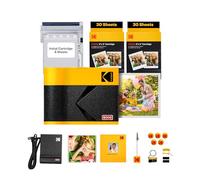 KODAK Mini 3 Era Regalo di Natale 4PASS Stampante Fotografica Portatile (7.6x7.6cm) (Fotografica Portatile + 8 Fogli inclusi + Pacchetto accessori e 60 Fogli, Giallo)