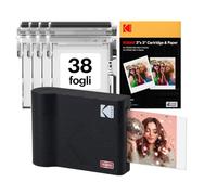 KODAK Mini 3 ERA Stampante Foto 7,6x7,6cm, 4PASS, 38 Fogli, Nero | Bluetooth, compatibile con iPhone e Android, resistente alle impronte, all’acqua e allo scolorimento