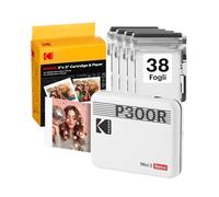 KODAK Mini 3 Retro Stampante Foto 7,6x7,6cm, 4PASS, 38 Fogli, Bianca | Bluetooth, compatibile con iPhone e Android, resistente alle impronte, all’acqua e allo scolorimento