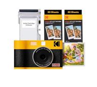KODAK Mini Shot 2 Era Regalo di Natale 4PASS 2-in-1 Fotocamera Istantanea & Stampante Fotografica (Fotocamera Istantanea + 8 Fogli inclusi + Pacchetto con 60 Fogli, Giallo)