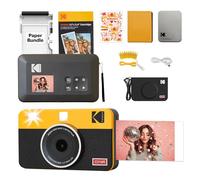 KODAK Mini Shot 2 Retro 4PASS 2-in-1 Fotocamera istantanea e stampante fotografica portatile (5,3 x 8,6 cm) + confezione regalo con 60 fogli, giallo