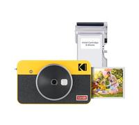 KODAK Mini Shot 2 Retro 4PASS 2-in-1 Fotocamera Istantanea & Stampante Fotografica (5.3x8.6cm) + 8 Fogli, Giallo