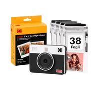 KODAK Mini Shot 3 Retro Fotocamera Istantanea 7,6x7,6cm, 38 Fogli, Bianca | Bluetooth, iPhone e Android, fotocamera 13 MP, anteprima, resistente ad acqua, impronte e scolorimento