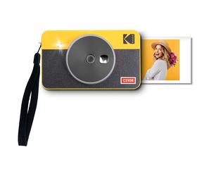 KODAK Mini Shot Combo 2 Retro C210R - Macchina Fotografica Istantanea 5,3x8,6 cm - 8 incluse - LCD 1,7 pollice - Bluetooth - Giallo & Nero