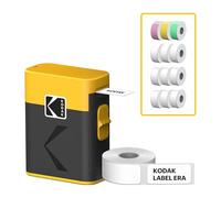 KODAK New Label Era M50 Stampante istantanea per etichette (bianco, stampante con 1 rotolo adesivo Label + 12 rotoli, bianco 9 rotoli, rosa/verde/giallo 1 rotolo ciascuno)
