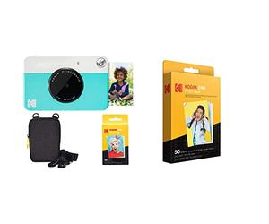 KODAK Pacchetto Base per Fotocamera istantanea Printomatic + Carta Zink + Custodia Deluxe + Comoda Tracolla & Zink Photo Paper, 50 pezzo 50 x 76mm