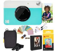 KODAK Pacchetto Deluxe per Fotocamera istantanea Printomatic (Blu) + Carta Zink (20 Fogli) + Custodia Deluxe + Album Fotografico + cornici appendibili + Comoda Tracolla