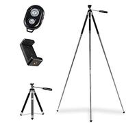 KODAK PhotoGear - Treppiede da 106,7 cm, 8 sezioni, in alluminio e acciaio inox, con telecomando Bluetooth, regolazione dell'altezza con blocco gambe telescopico, testa a sfera a 360°, piedini in