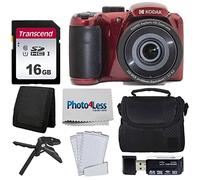 Kodak PIXPRO AZ255 Astro Zoom 16MP Fotocamera Digitale (Rosso) Bundle, Point & Shoot Camera Case, Scheda di Memoria da 16 GB, Lettore di Schede USB, Treppiede da tavolo, Accessori
