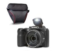 KODAK Pixpro AZ255 - Fotocamera Bridge da 16 MP, zoom ottico 25x, Full HD 1080p, grandangolo 24 mm, stabilizzatore, schermo LCD da 3", custodia inclusa, ideale per viaggi, colore: nero