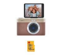 Kodak Pixpro C1 Fotocamera Compatta 13MP BSI CMOS, Zoom 4X, Display LCD 2.8", Flash LED, Batteria - Marrone + Scheda MicroSDHC 16GB Class 10
