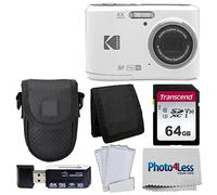 Kodak PIXPRO FZ45 - Fotocamera digitale + custodia per fotocamera Point & Shoot + scheda di memoria SD Transcend da 64 GB + portafoglio per schede di memoria Tri-fold + lettore di schede USB Hi-Speed