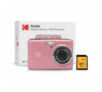 Kodak Pixpro FZ45 - Set fotocamera digitale da 16 MP con zoom amichevole (rosa pastello)