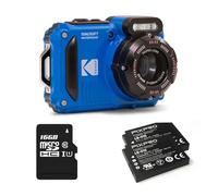 KODAK Pixpro Pack WPZ2 + 2 Batterie + 1 Scheda SD - Fotocamera Digitale Compatta 16M Pixel, Impermeabile fino a 15m, Antiurto, Video 720p, Schermo LCD 2,7 - Batteria Li-ION - Blu