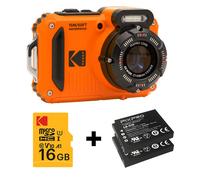 Kodak PIXPRO WPZ2 (Orange) Limited Edition + MicroSD 16GB + Batteria Aggiuntiva