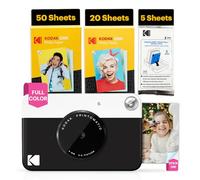 KODAK Printomatic Fotocamera - 75 Fogli - Stampa Zink 2x3” - 5MP, Portatile - Nera, Fotocamera + 75 fogli