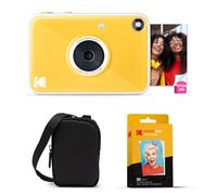 KODAK Printomatic+ - Kit di base per fotocamera digitale a stampa istantanea, custodia da trasporto e carta fotografica Zink con retro adesivo, 10 MP, foto a colori, indicatore di stato LED GB, colore