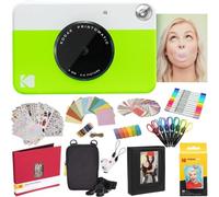 KODAK Printomatic Fotocamera istantanea (Verde) Pacchetto all-Inclusive + Carta Fotografica Zink (20 Fogli) e Molto Altro