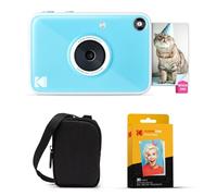 KODAK Printomatic+ - Kit di base per fotocamera digitale a stampa istantanea, custodia da trasporto e carta fotografica Zink con retro adesivo, 10 MP, foto a colori, indicatore di stato a LED GB