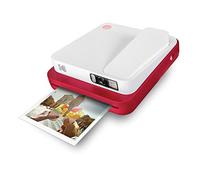 KODAK Smile Classic Camera Istantanea Digitale, Foto 16MP, Bluetooth, 35 Stampe/Carica, con Confezione Carta 3.5x4.25 inch, ZINK e Cornici Adesive, Rosso