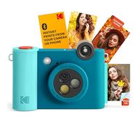 KODAK Smile+ Fotocamera Digitale Istantanea 2-in-1 e Stampante Fotografica Wireless Bluetooth, 10 MP, Obiettivo Rotante con Effetti Speciali, Foto Zink 2x3" (5,1x7,5 cm) con Retro Adesivo, Blu