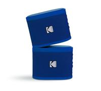 KODAK SOUNDBRIX - Set di 2 altoparlanti portatili senza fili, connessione fino a 100 altoparlanti, dock magnetico e suono potente 5 W, 3 ore, colore: blu