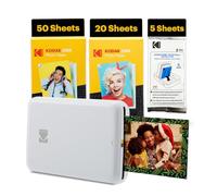KODAK Step Stampante Foto - 75 Fogli - Mini Wireless - Zink 2x3” - Bluetooth - Bianca, Bianco, Stampante + 75 fogli