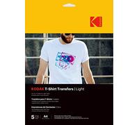 KODAK 3510560 - Pellicole di trasferimento per tessuti chiari, 210 x 297 mm, 5 p