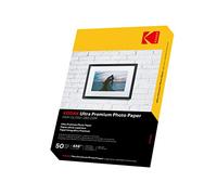 KODAK Ultra Premium 4R,Carta fotografica lucida, 280 g/m2, DIN 10x15 cm, 50 fogli per stampante a getto d'inchiostro, carta fotografica, impermeabile, bianco brillante