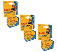 Kodak Ultramax 400 Farbdruckfilm, 36 Belichtungen, 35 mm, DX 400, 135-36 (108 Bilder), 3er-Pack, Basic