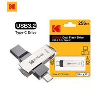 KODAK USB3.2 tipo C Flash Drive 256GB 128GB 32GB Pendrive Dual Memory Stick ad alta velocità per Smartphone Laptop
