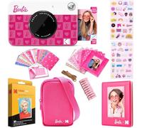 KODAK x Barbie Printomatic Fotocamera Digitale a Colori Bundle Regalo: Stile Iconico + Custodia Fotocamera, Album Fotografico, Adesivi, Cornici Appese, 50 Adesivi e Carta Zink 20 Fogli