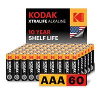 Kodak XTRALIFE Batteria Alcalina AAA, 60 Pezzi, Nero