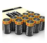 Kodak Xtralife - Confezione da 12 batterie alcaline D da 1,5 V (LR20) per torce, giocattoli, torce elettriche e dispositivi elettronici ad alto scarico, durata di 10 anni (12 pezzi)
