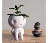 Kodama Planter - Vaso da interni ispirato allo Studio Ghibli - Decorazione - Mini fioriere per piante grasse - Baumgeister - Tree Spirit (L - 18 cm (7,09 pollici)
