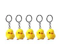 Kodbww 5 Pz/set y Anatra gialla per chiave ing Soft Chick Keychains Nice Car per Key ing ster Portachiavi Borsa Gioielli